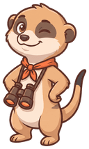Scout le suricate fier, les bras croisés